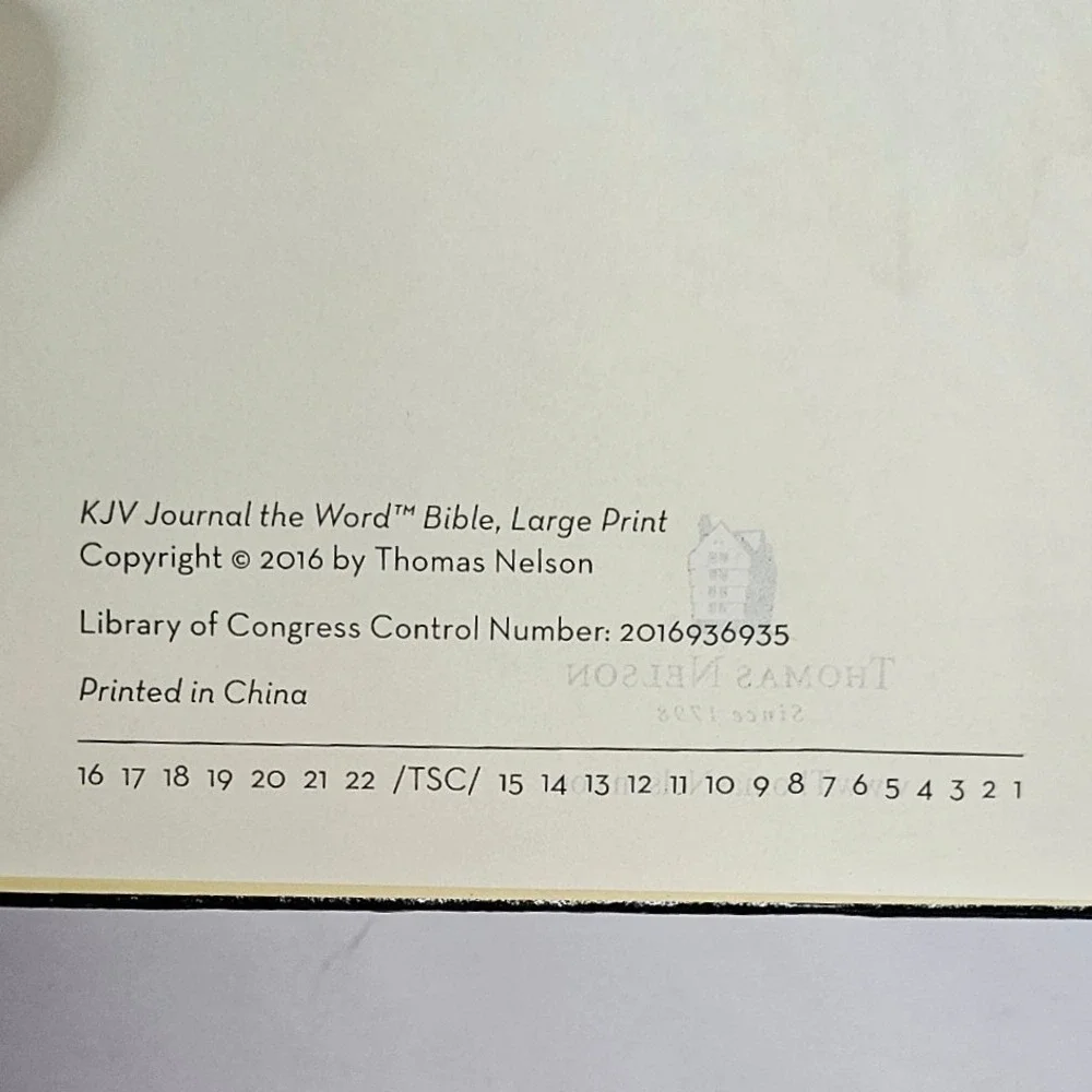 Thomas Nelson KJV Journal the Word Bible Large Print Black Hardcover Red Letter